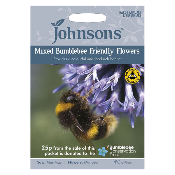 Johnsons Mixed Bumblebee Friendly Flowers Seeds - DeWaldens Garden Centre