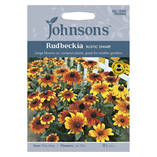 Johnsons Rudbeckia Rustic Dwarf Seeds - DeWaldens Garden Centre