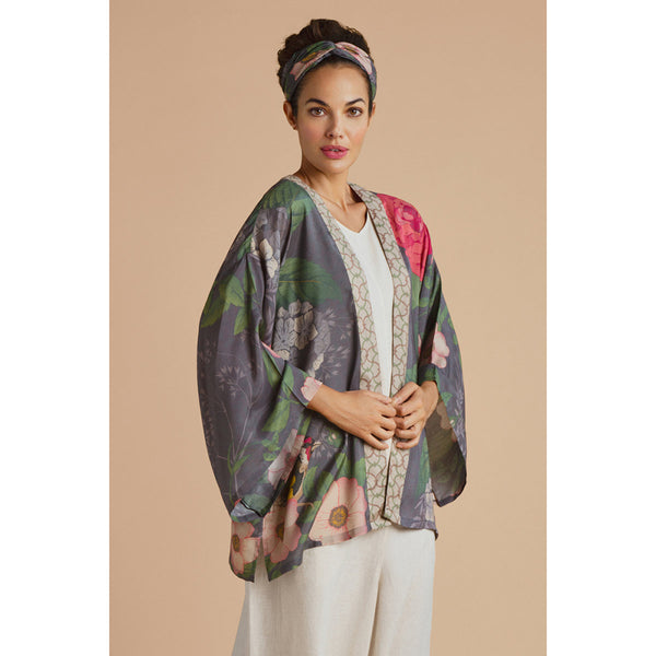 Powder Hedgerow Kimono Jacket - Pewter - DeWaldens Garden Centre