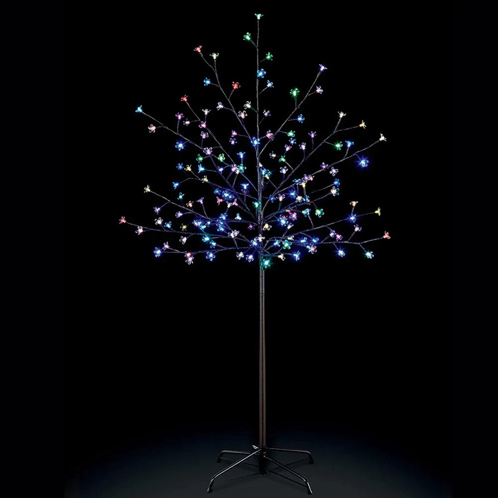 Premier 1.5m/5ft LED Cherry Tree with 150 Colour Changing LEDs ...